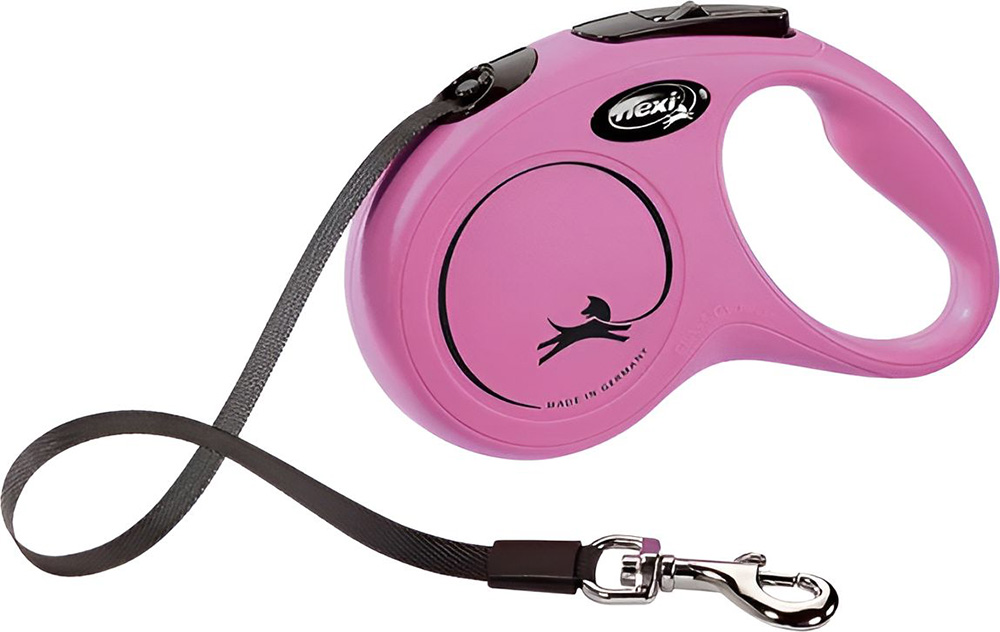 FLEXI ΟΔΗΓΟΣ FLEXI CLASSIC ΙΜΑΝΤΑΣ SMALL ΡΟΖ (5M ΕΩΣ 15KG)