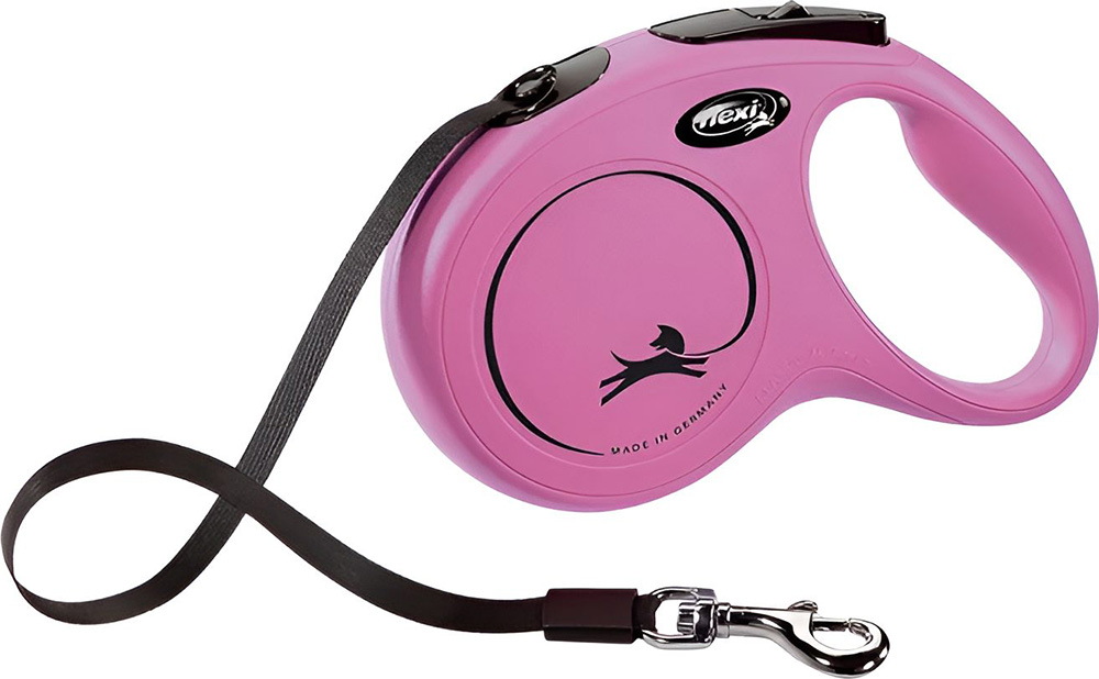 FLEXI ΟΔΗΓΟΣ FLEXI CLASSIC ΙΜΑΝΤΑΣ MEDIUM ΡΟΖ (5M ΕΩΣ 25KG)