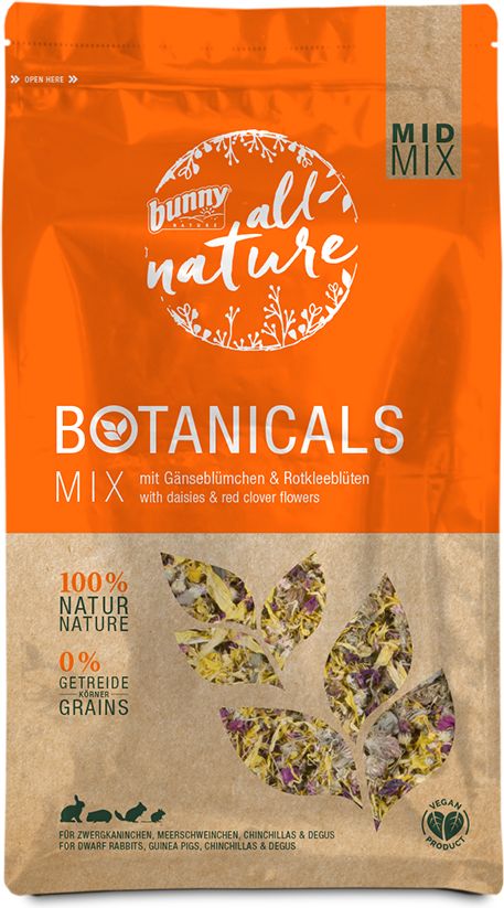 BUNNY NATURE ΣΥΜΠΛΗΡΩΜΑΤΙΚΗ ΤΡΟΦΗ BUNNY NATURE BOTANICALS MID MIX ΜΑΡΓΑΡΙΤΕΣ - ΑΝΘΗ ΚΟΚΚΙΙΝΟΥ ΤΡΙΑΝΤ/ΛΟΥ (120GR)