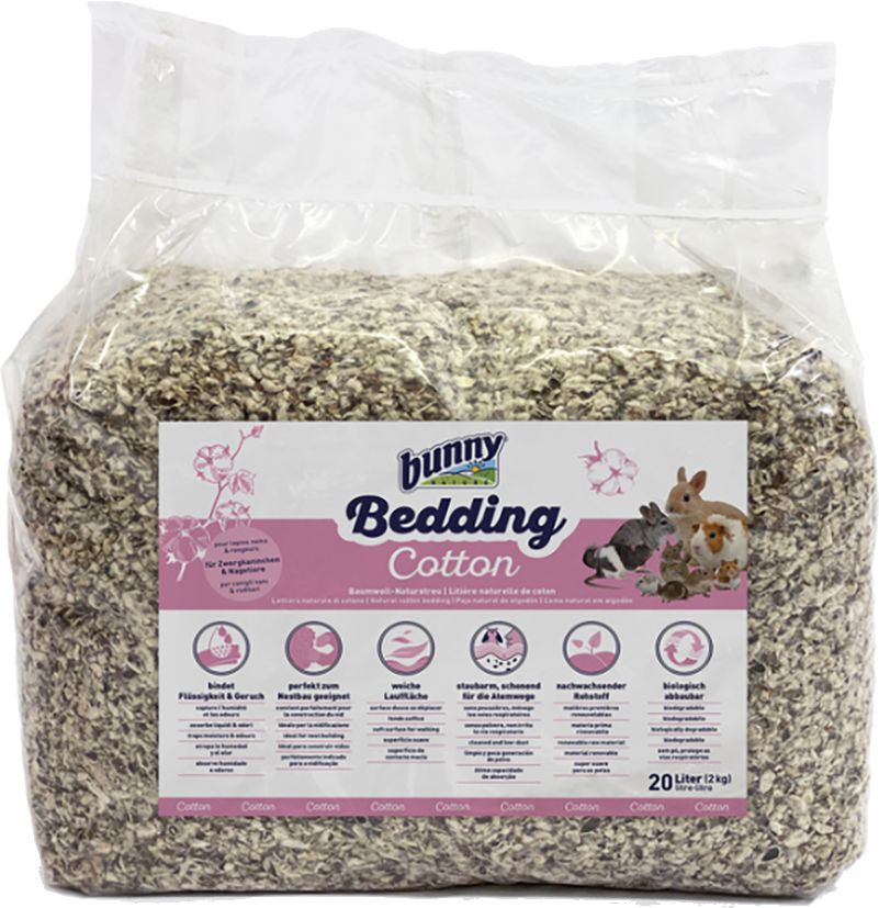 BUNNY NATURE ΣΤΡΩΜΝΗ ΤΡΩΚΤΙΚΩΝ BUNNY NATURE BEDDING COTTON 20LT (2KG)