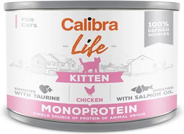 CHICOPEE ΚΟΝΣΕΡΒΑ ΓΑΤΑΣ CALIBRA CAT LIFE CAN KITTEN ΠΑΤΕ ΚΟΤΟΠΟΥΛΟ (200GR)