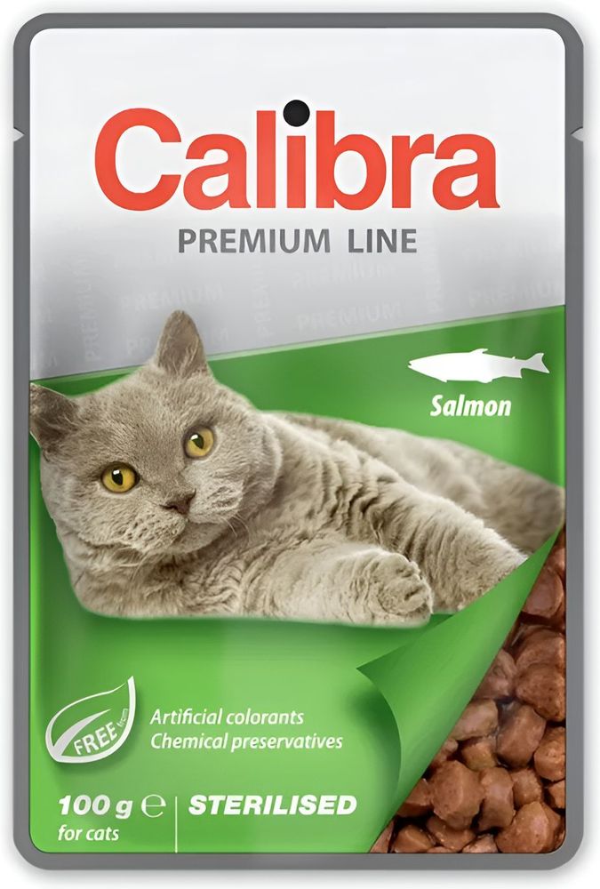 CHICOPEE ΦΑΚΕΛΑΚΙ ΓΑΤΑΣ CALIBRA CAT POUCH PREMIUM STERILISED ΣΑΛΤΣΑ ΣΟΛΟΜΟΣ (100GR)