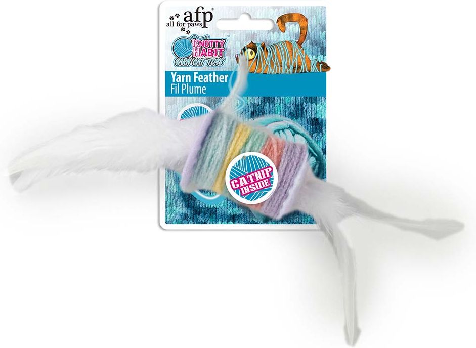 AFP ΠΑΙΧΝΙΔΙ ΓΑΤΑΣ AFP KNOTTY HABIT YARN FEATHER (20X5X5CM)