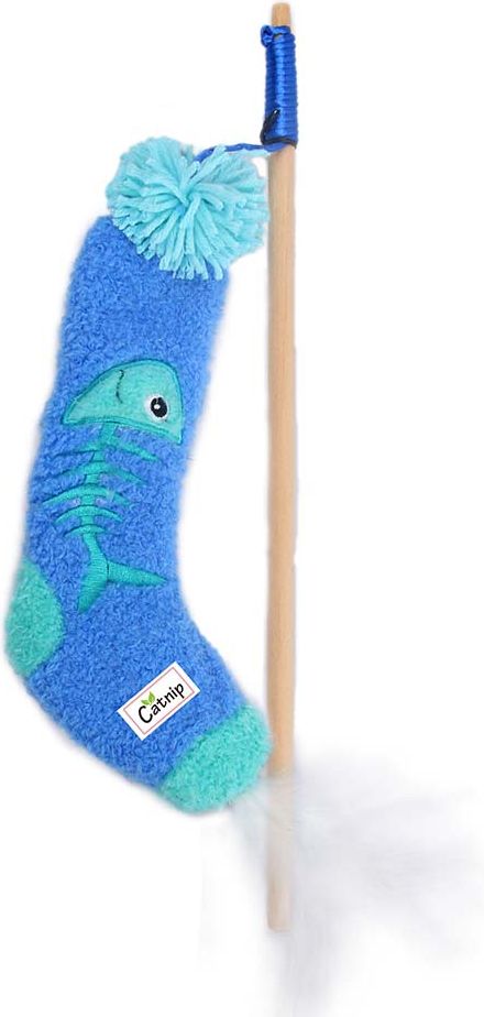 AFP ΠΑΙΧΝΙΔΙ ΓΑΤΑΣ AFP SOCK WAND FISH (35X8X2CM)