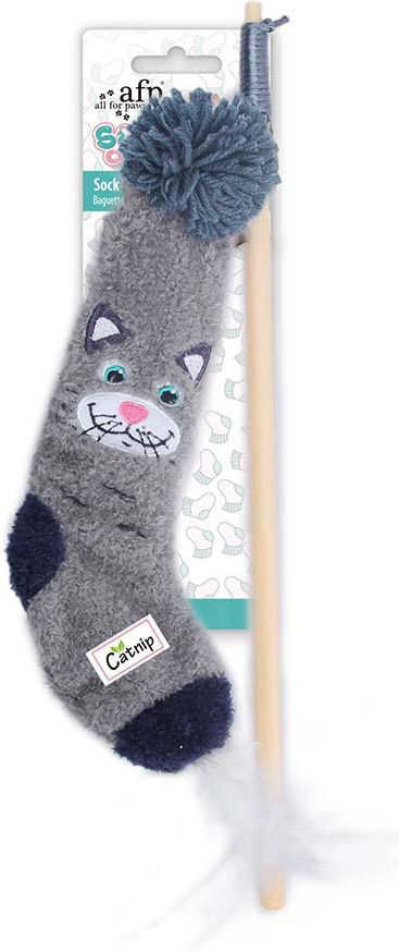 AFP ΠΑΙΧΝΙΔΙ ΓΑΤΑΣ AFP SOCK WAND CAT (35X8X2CM)