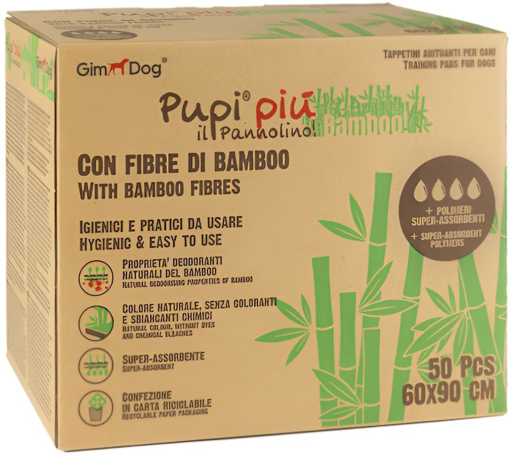 GIMDOG ΠΑΝΕΣ ΣΚΥΛΟΥ GIMBORN TRAINING PADS BAMBOO (60X90CM / 50ΤΜΧ)