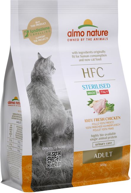 ALMO NATURE ΞΗΡΑ ΤΡΟΦΗ ΓΑΤΑΣ ALMO NATURE HFC ADULT STERILIZED ΚΟΤΟΠΟΥΛΟ (300GR)