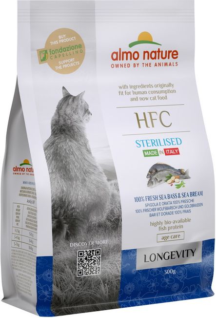 ALMO NATURE ΞΗΡΑ ΤΡΟΦΗ ΓΑΤΑΣ ALMO NATURE HFC ADULT STERILIZED ΛΑΒΡΑΚΙ - ΤΣΙΠΟΥΡΑ (300GR)