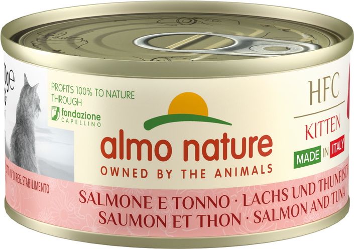 ALMO NATURE ΚΟΝΣΕΡΒΑ ΓΑΤΑΣ ALMO NATURE KITTEN ΦΙΛΕΤΟ ΣΟΛΟΜΟΥ - ΤΟΝΟΥ ΣΕ ΖΩΜΟ (70GR)