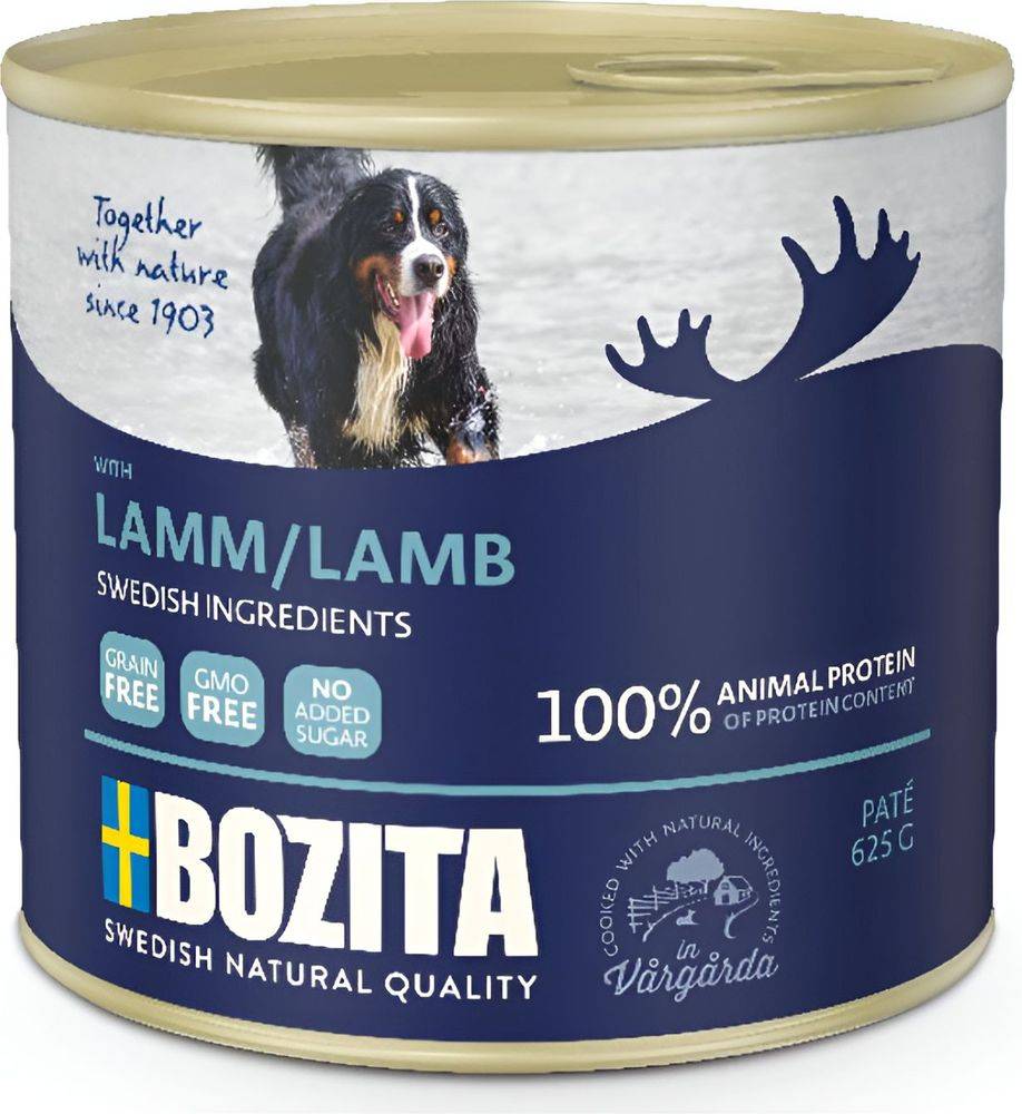 ΚΟΝΣΕΡΒΑ ΣΚΥΛΟΥ BOZITA PATE ΑΡΝΙ (625GR)