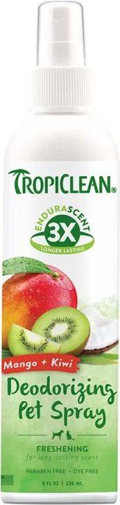 ΚΟΛΟΝΙΑ ΣΚΥΛΟΥ - ΓΑΤΑΣ TROPICLEAN ENDURASCENT SPRAY DEODORIZING MANGO (236ML)