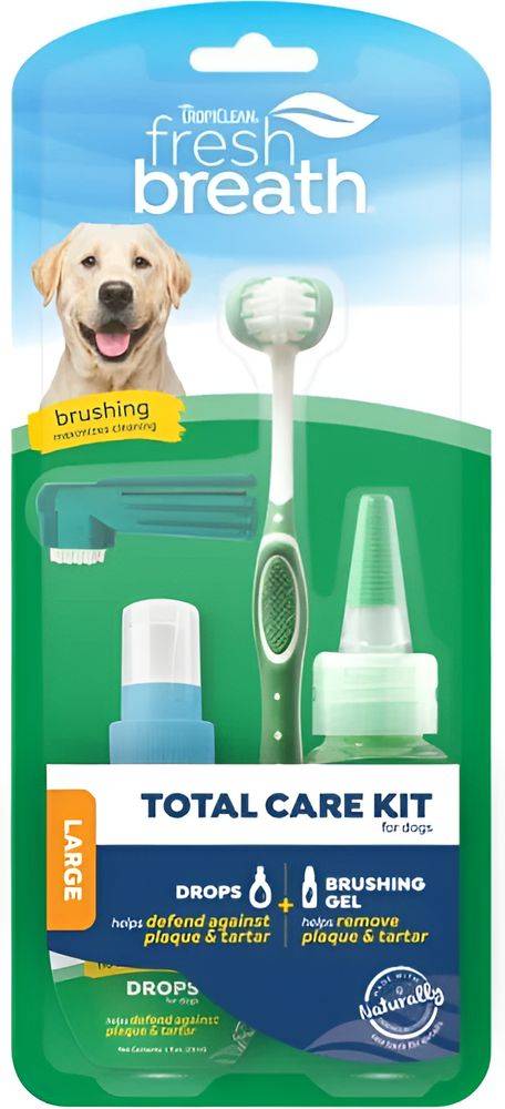 ΚΙΤ TROPICLEAN ΟΔΟΝΤΙΚΗΣ ΦΡΟΝΤΙΔΑΣ TOTAL CARE ADVANCED WHITENING MEDIUM/LARGE