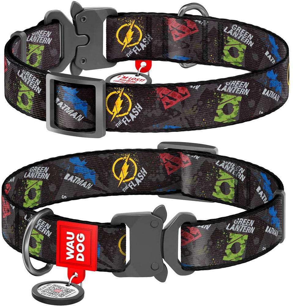 ΠΕΡΙΛΑΙΜΙΟ WAUDOG JUSTICE LEAGUE METAL FASTEX (15MM / 23-35CM)