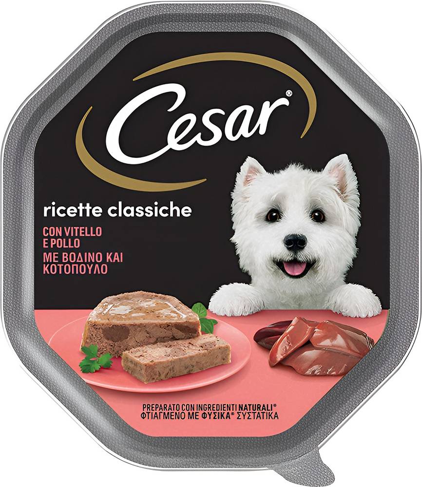 ΚΟΝΣΕΡΒΑ ΣΚΥΛΟΥ CESAR ΒΟΔΙΝΟ - ΚΟΤΟΠΟΥΛΟ (150GR)