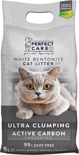 ΑΜΜΟΣ PERFECT CARE CAT LITTER ΜΠΕΤΟΝΙΤΗΣ ACTIVE CARBON (5LT)