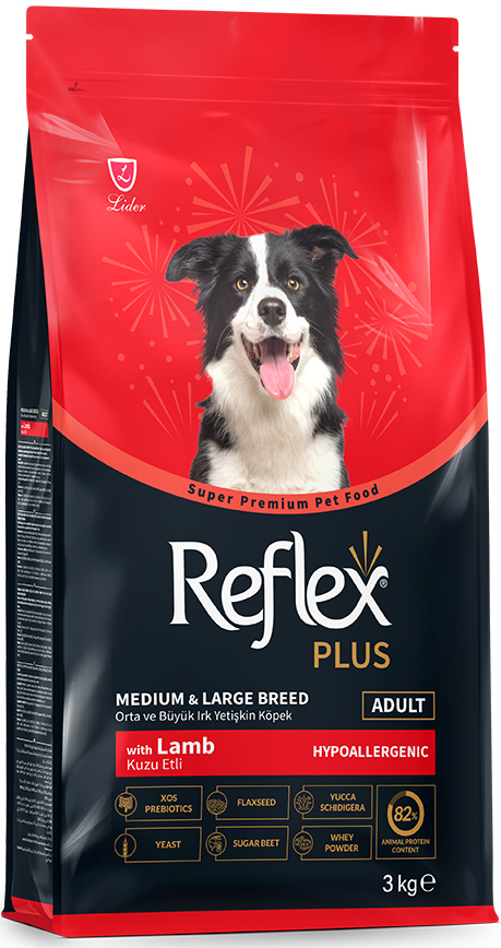 ΤΡΟΦΗ REFLEX PLUS ADULT MEDIUM - LARGE ΑΡΝΙ (3KG)