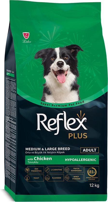 ΤΡΟΦΗ REFLEX PLUS ADULT MEDIUM - LARGE ΚΟΤΟΠΟΥΛΟ (12KG)