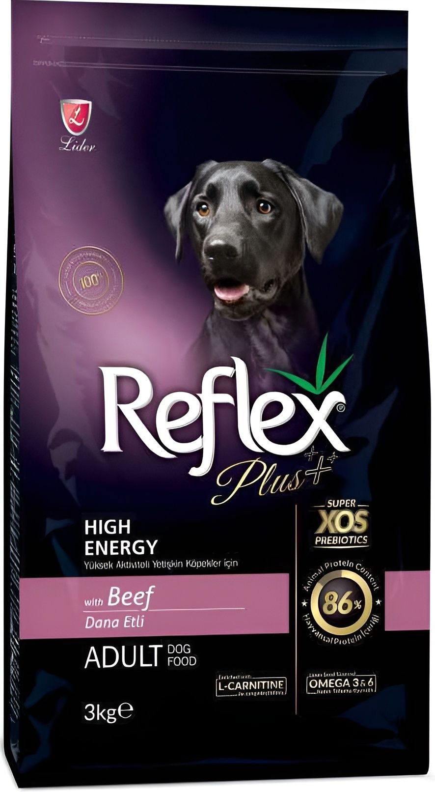 ΤΡΟΦΗ REFLEX PLUS MEDIUM - LARGE ADULT HIGH ENERGY ΒΟΔΙΝΟ (3KG)