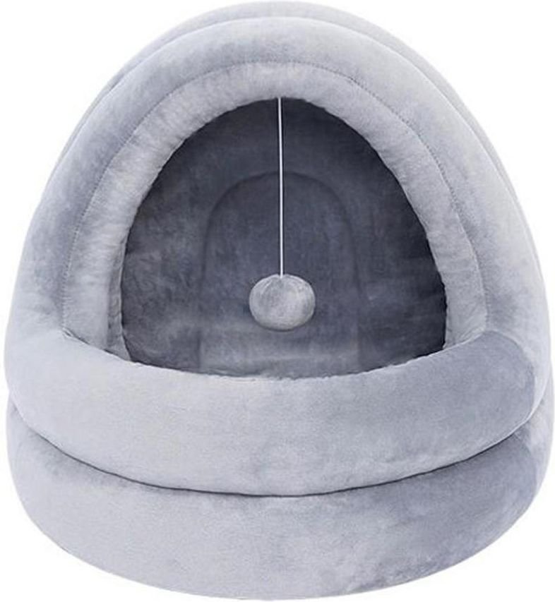 ΦΩΛΙΑ ΓΑΤΑΣ ZEZE PET BED CLASSIC MONGOLIAN YURT ΓΚΡΙ (42X40X38CM)