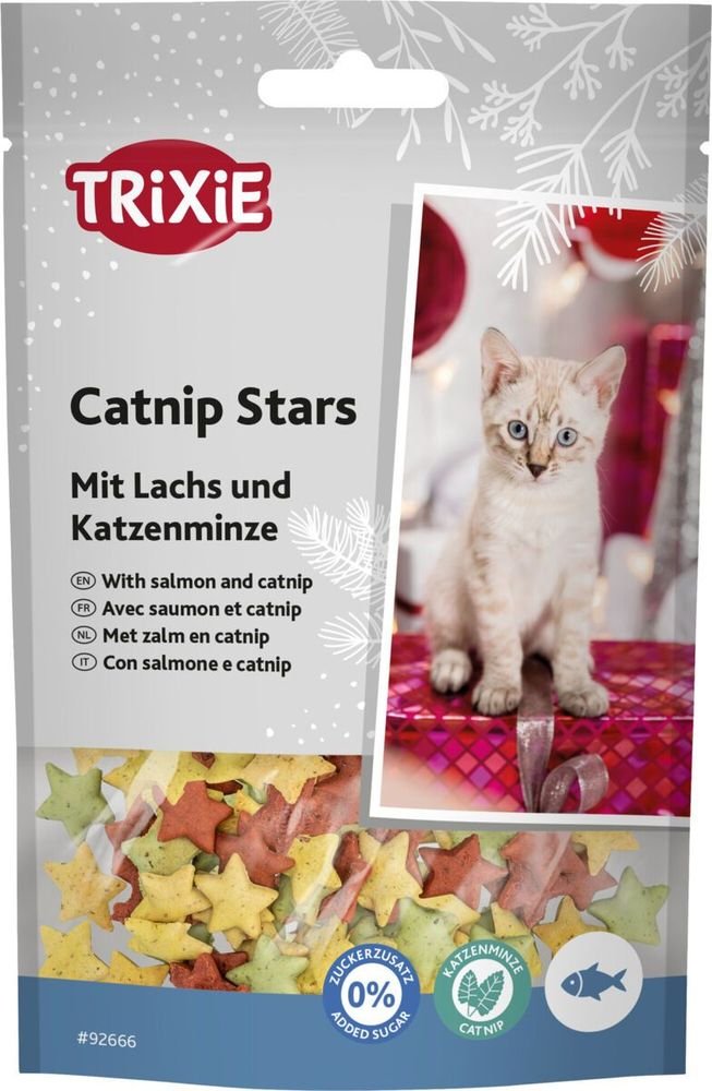 ΣΝΑΚ TRIXIE XMAS ΑΣΤΕΡΙΑ ΜΕ ΣΟΛΟΜΟ - CATNIP (50GR)