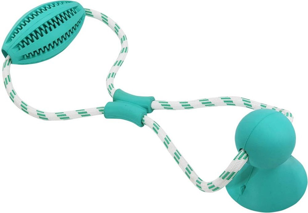 ΠΑΙΧΝΙΔΙ ΣΚΥΛΟΥ NOBBY RUBBER RUGBY W ROPE DENTAL (50CM/11CM)