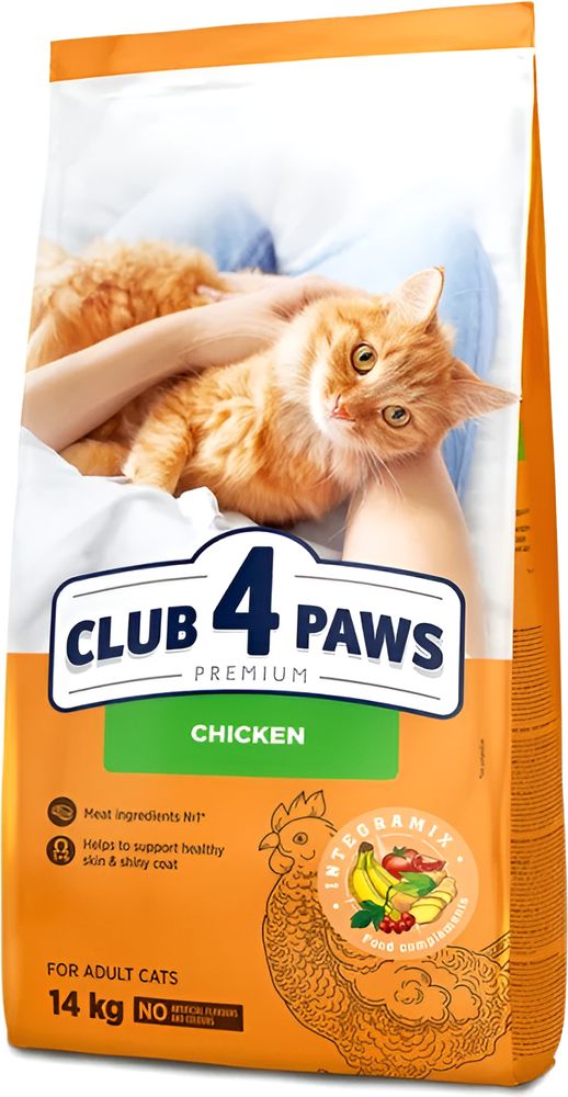 ΤΡΟΦΗ ΓΑΤΑΣ CLUB4PAWS ADULT ΚΟΤΟΠΟΥΛΟ (14KG)