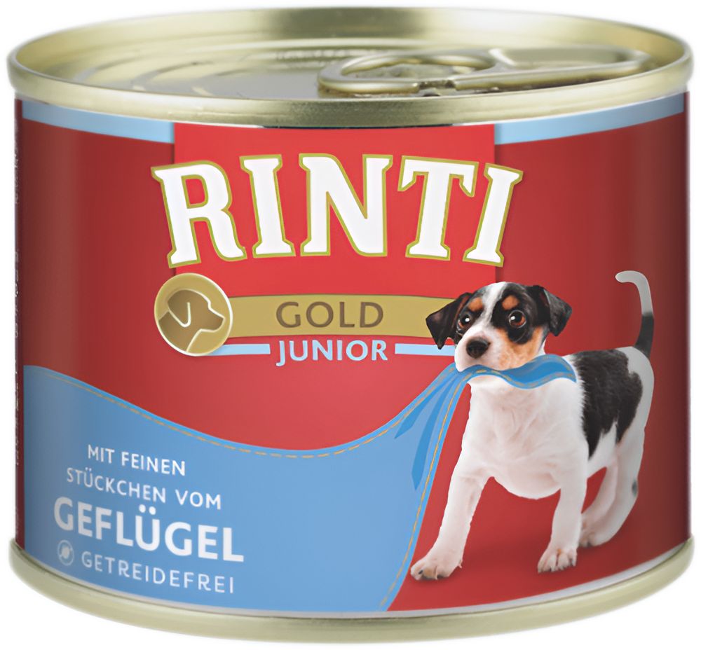 ΚΟΝΣΕΡΒΑ ΣΚΥΛΟΥ RINTI GOLD JUNIOR FOOD - POULTRY (185GR)