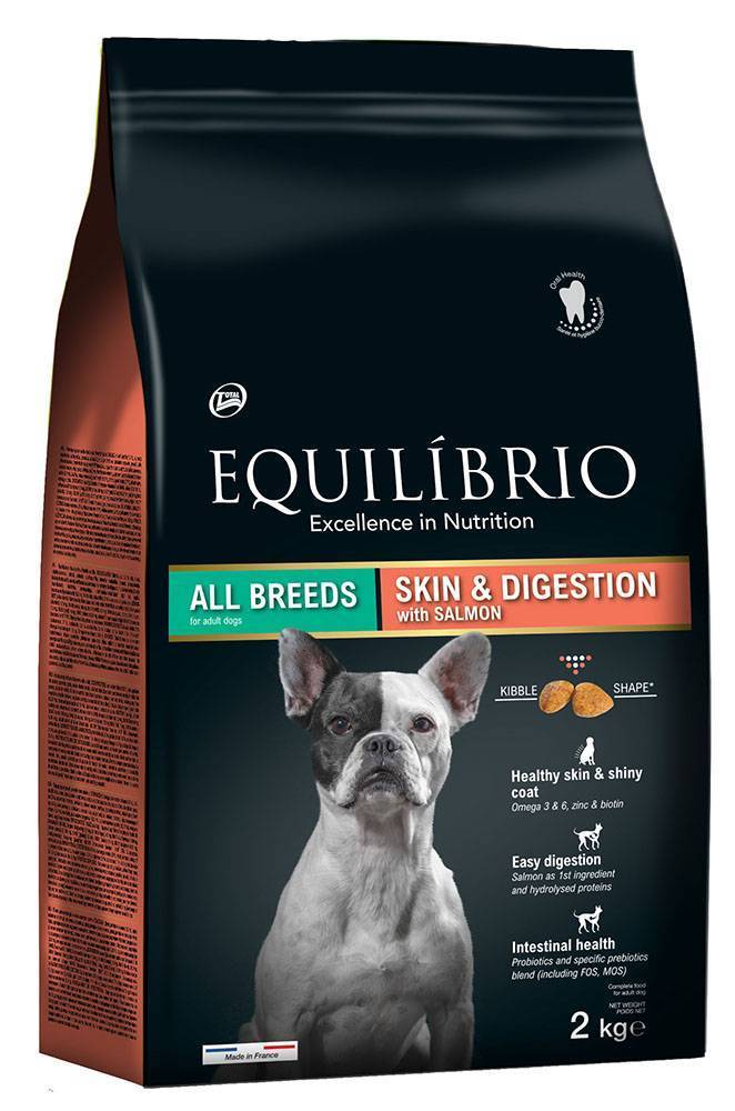 ΤΡΟΦΗ ΣΚΥΛΟΥ EQUILIBRIO ADULT SENSITIVE SKIN - DIGESTION ΣΟΛΟΜΟΣ 2KG