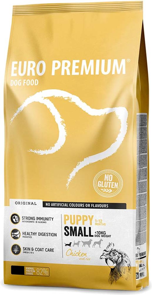 ΤΡΟΦΗ ΣΚΥΛΟΥ EUROPREMIUM PUPPY SMALL ΚΟΤΟΠΟΥΛΟ ΡΥΖΙ (3KG)