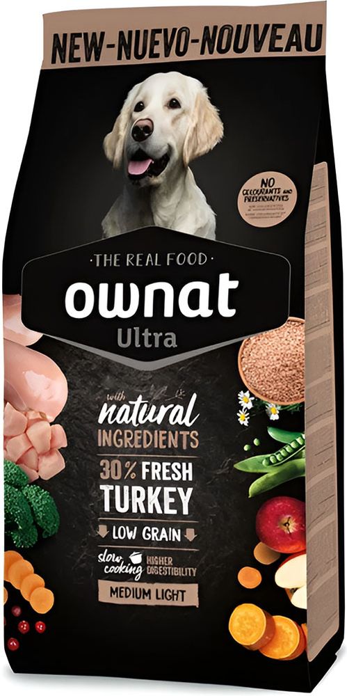 ΤΡΟΦΗ ΣΚΥΛΟΥ OWNAT ULTRA MEDIUM ADULT LIGHT ΓΑΛΟΠΟΥΛΑ ΚΟΤΟΠΟΥΛΟ (3KG)