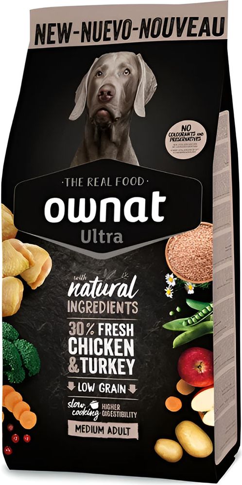 ΤΡΟΦΗ ΣΚΥΛΟΥ OWNAT ULTRA MEDIUM ADULT ΚΟΤΟΠΟΥΛΟ (3KG)