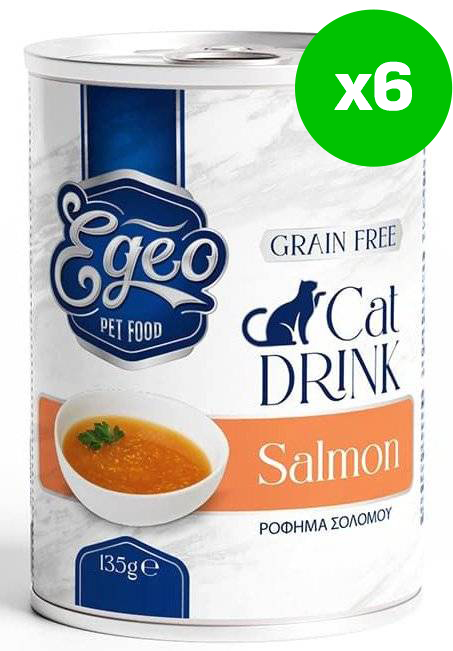 ΡΟΦΗΜΑ ΓΑΤΑΣ EGEO DRINK ΣΟΛΟΜΟΣ (6 X 135GR)