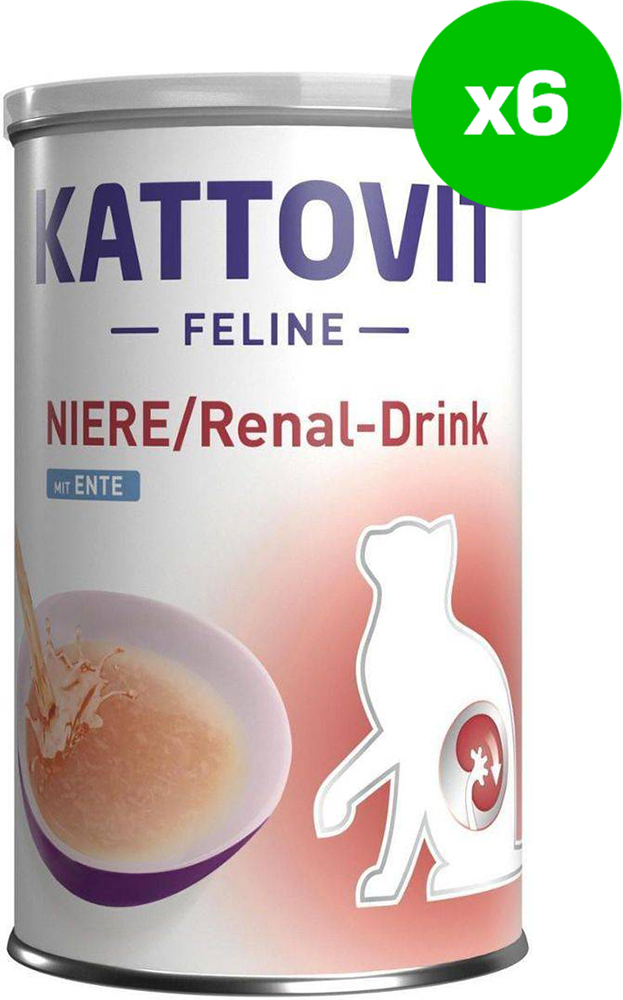 ΡΟΦΗΜΑ ΓΑΤΑΣ KATTOVIT RENAL DRINK ΠΑΠΙΑ (6 X 135ML)