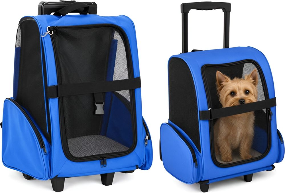 ΤΣΑΝΤΑ ΜΕΤΑΦΟΡΑΣ ΣΚΥΛΟΥ ΓΑΤΑΣ VALUE IMPORTS TROLLEY ΜΠΛΕ (49X36X30CM)
