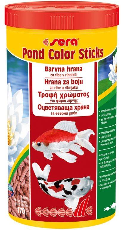 ΤΡΟΦΗ ΓΙΑ ΨΑΡΙΑ ΛΙΜΝΗΣ SERA POND COLOR ΓΙΑ ΕΝΙΣΧΥΣΗ ΧΡΩΜΑΤΟΣ STICK (1000ML)