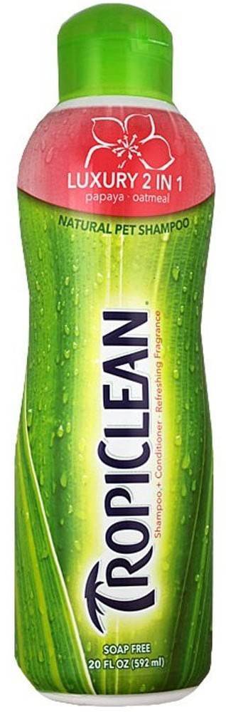ΣΑΜΠΟΥΑΝ ΣΚΥΛΟΥ TROPICLEAN LUXURY 2IN1 PAPAYA PLUS 592ML