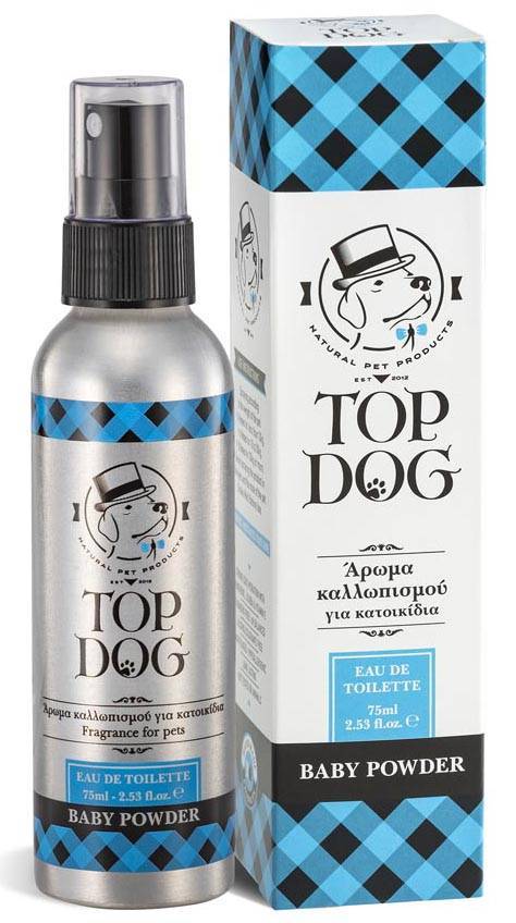 TOP DOG ΑΡΩΜΑ ΣΚΥΛΟΥ TOP DOG ΦΥΤΙΚΟ BABY POWDER SPRAY 75ML