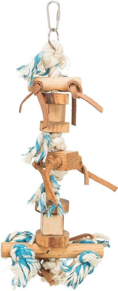 ΚΡΕΜΑΣΤΟ ΠΑΙΧΝΙΔΙ ΚΛΟΥΒΙΟΥ TRIXIE ΜΠΛΕ ΑΣΠΡΟ (35CM)