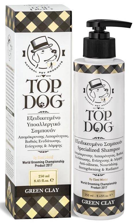 TOP DOG ΣΑΜΠΟΥΑΝ ΣΚΥΛΟΥ TOP DOG ΦΥΤΙΚΟ GREEN CLAY 250ML