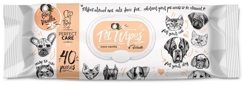 ΜΑΝΤΗΛΑΚΙΑ ΚΑΘΑΡΙΣΜΟΥ PERFECT CARE COCO - VANILLA 40TMX
