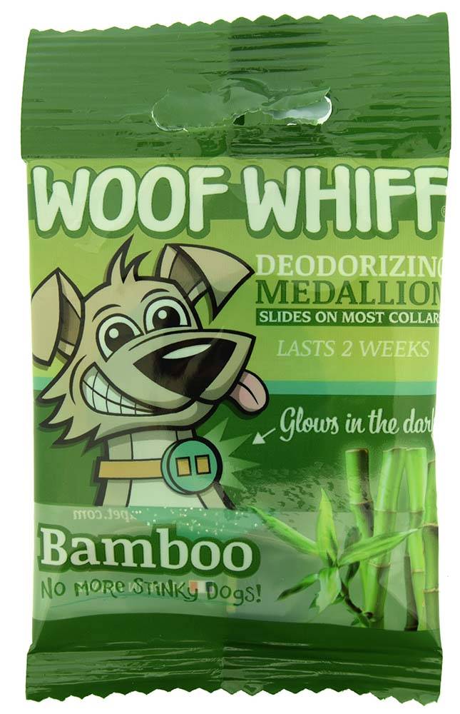 WOOF WHIFF ΑΠΟΣΜΗΤΙΚΟ ΓΙΑ ΠΕΡΙΛΑΙΜΙΟ ΣΚΥΛΟΥ WOOF WHIFF ΜΕ ΑΡΩΜΑ BAMBOO