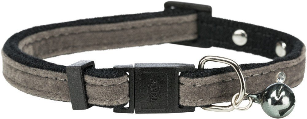 TRIXIE ΠΕΡΙΛΑΙΜΙΟ TRIXIE CAT COLLAR ΒΕΛΟΥΤΕ ΓΚΡΙ