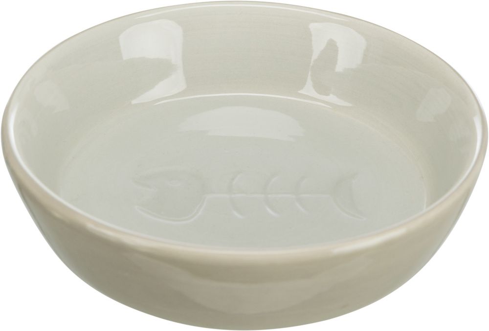TRIXIE ΠΙΑΤΟ TRIXIE CERAMIC BOWL FISHBONE ΓΚΡΙ (200 ML)