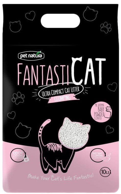 PET NATURA ΑΜΜΟΣ PET NATURA FANTASTICAT ΣΥΓΚΟΛΛΗΤΙΚΗ ΜΕ ΑΡΩΜΑ BABY POWDER 10LT