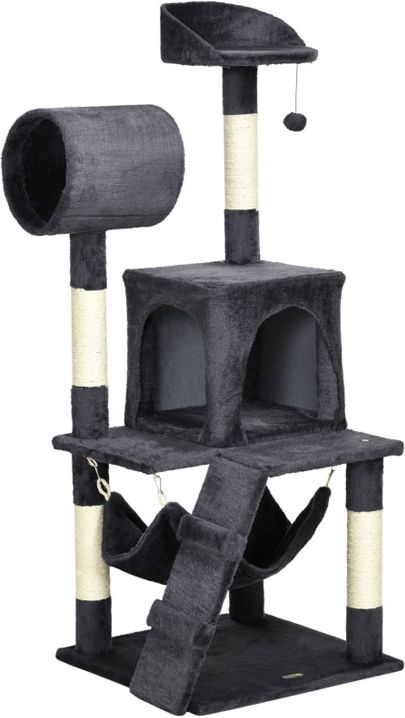 PAWHUT ΟΝΥΧΟΔΡΟΜΙΟ ΓΑΤΑΣ PAWHUT ΔΕΝΤΡΟ ΓΚΡΙ 48X48X125CM