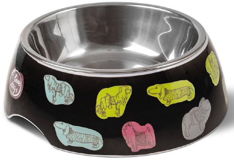 ΜΠΟΛ ΣΚΥΛΟΥ GLEE ILUVDOGS ΜΕΛΑΜΙΝΗ ΜΑΥΡΟ L 700ML