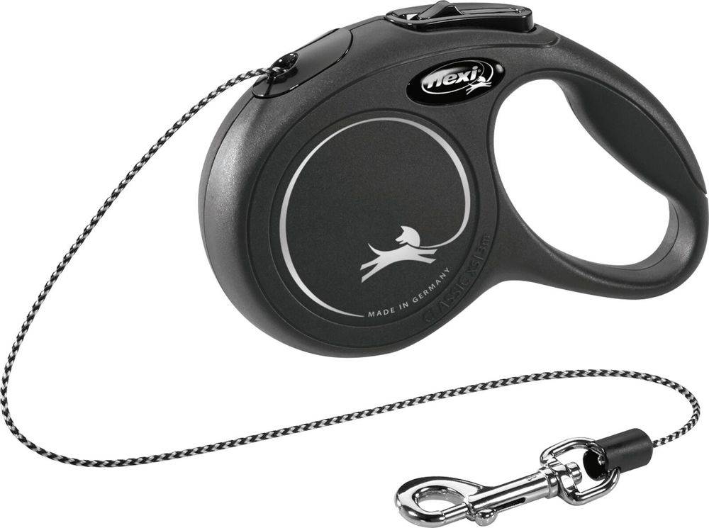 ΟΔΗΓΟΣ FLEXI CLASSIC CORD LONG ΜΑΥΡΟ 12KG 8M SMALL