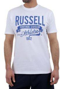 RUSSELL CREW NECK TEE DISTRESSED LOGO  (L)