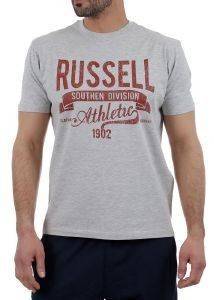  RUSSELL CREW NECK TEE DISTRESSED LOGO  (L)