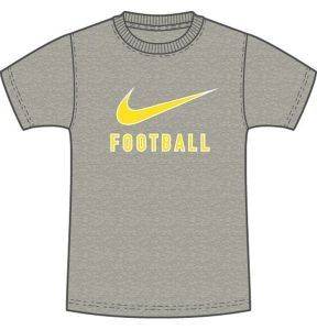 SWOOSH FOOTBALL TEE/ GREY HEATHER (M)